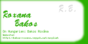 roxana bakos business card